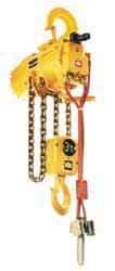Ingersoll-Rand - 4,400 Lb Load Limit, 10' Max Height Top Hook Air Hoist - 13 FPM Lift Speed, 23" Min Headroom, Pendant Control - USA Tool & Supply