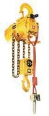 Ingersoll-Rand - 4,400 Lb Load Limit, 10' Max Height Top Hook Air Hoist - 13 FPM Lift Speed, 23" Min Headroom, Pendant Control - USA Tool & Supply