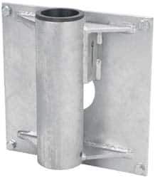 THERN - 8 Inches Long x 3.88 Inches Wide x 14.56 Inches Deep x 1/2 Inches Thick Davit Crane Wall Mount Base - 7 Inches Distance Between Mounting Hole Centers, 0.41 Inches Hole Diameter, Galvanized Finish - USA Tool & Supply