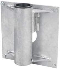 THERN - 8 Inches Long x 3.88 Inches Wide x 14.56 Inches Deep x 1/2 Inches Thick Davit Crane Wall Mount Base - 7 Inches Distance Between Mounting Hole Centers, 0.41 Inches Hole Diameter, Galvanized Finish - USA Tool & Supply