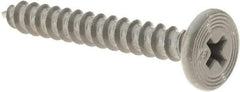 Buildex - #10 Pancake Head Phillips Sheet Metal Screw - Steel, 1" Length Under Head - USA Tool & Supply