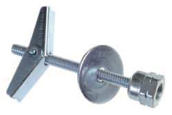 ITW Buildex - 3/8" Zinc-Plated Stainless Steel Vertical (End Drilled) Mount Threaded Rod Anchor - 5/8" Diam x 3" Long, 440 Lb Ultimate Pullout, For Use with Drywall - USA Tool & Supply