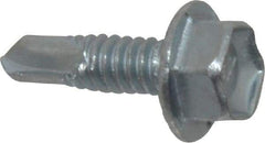 Buildex - #10, Hex Washer Head, Hex Drive, 5/8" Length Under Head, #2 Point, Self Drilling Screw - Steel - USA Tool & Supply