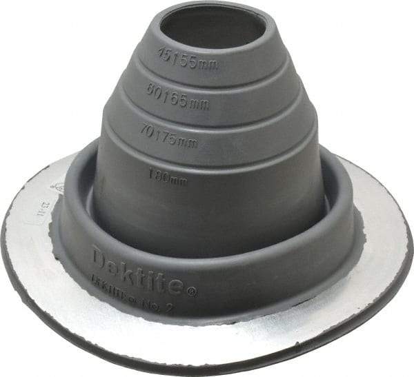 ITW Buildex - Metal Roof Flashing for 1-3/4 to 3-3/4" Pipe - 250°F Max Working Temp - USA Tool & Supply