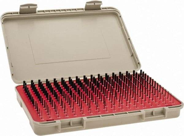 Vermont Gage - 240 Piece, 0.011-0.25 Inch Diameter Plug and Pin Gage Set - Minus 0.0002 Inch Tolerance, Class ZZ - USA Tool & Supply