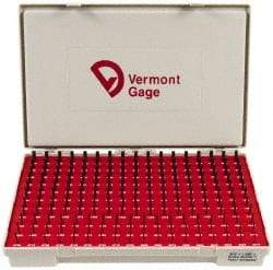 Vermont Gage - 190 Piece, 0.0615-0.2505 Inch Diameter Plug and Pin Gage Set - Minus 0.0002 Inch Tolerance, Class ZZ - USA Tool & Supply