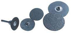 Norton - 1-1/2" Disc Diam, 50 Grit, Aluminum Oxide Quick Change Disc - Type S Attaching System, Coated, Brown, Coarse Grade, R228 Series - USA Tool & Supply