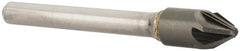 SGS - 3/8" Head Diam, 1/4" Shank Diam, 6 Flute 60° Solid Carbide Countersink - USA Tool & Supply