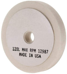 Grier Abrasives - 120 Grit Aluminum Oxide Type 1 Internal Grinding Wheel - 2-1/2" Diam x 3/8" Hole x 3/8" Thick, 12,987 Max RPM, Fine Grade, L Hardness, Vitrified Bond - USA Tool & Supply