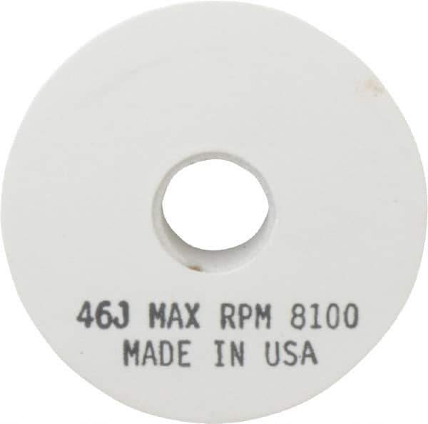 Grier Abrasives - 46 Grit Aluminum Oxide Type 1 Internal Grinding Wheel - 4" Diam x 1/2" Hole x 1/2" Thick, 8,100 Max RPM, Coarse Grade, J Hardness, Vitrified Bond - USA Tool & Supply