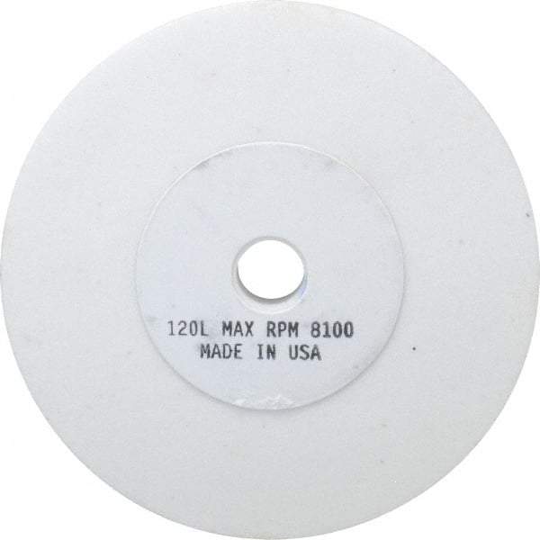 Grier Abrasives - 120 Grit Aluminum Oxide Type 1 Internal Grinding Wheel - 4" Diam x 1/2" Hole x 1/2" Thick, 8,100 Max RPM, Fine Grade, L Hardness, Vitrified Bond - USA Tool & Supply