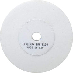 Grier Abrasives - 120 Grit Aluminum Oxide Type 1 Internal Grinding Wheel - 4" Diam x 1/2" Hole x 1/2" Thick, 8,100 Max RPM, Fine Grade, L Hardness, Vitrified Bond - USA Tool & Supply