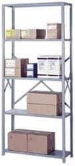 Lyon - 6 Shelf Add-On Open Steel Shelving - 900 Lb Capacity, 36" Wide x 84" High x 24" Deep, Gray - USA Tool & Supply