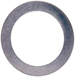 Made in USA - 0.2mm Thick, 16mm Inside x 22mm OD, Round Shim - 9/16" Screw, Uncoated 302/304 Stainless Steel - USA Tool & Supply