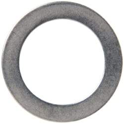 Made in USA - 0.51mm Thick, 14mm Inside x 20mm OD, Round Shim - 1/2" Screw, Uncoated 302/304 Stainless Steel - USA Tool & Supply