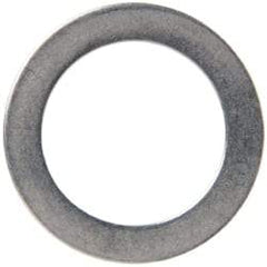 Made in USA - 0.51mm Thick, 14mm Inside x 20mm OD, Round Shim - 1/2" Screw, Uncoated 302/304 Stainless Steel - USA Tool & Supply