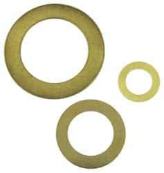 Made in USA - 0.032" Thick, 3/4" Inside x 1-1/8" OD, Round Shim - 5/8" Screw, Uncoated 360 HH Brass - USA Tool & Supply