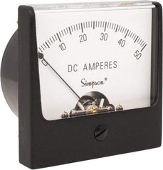 Simpson Electric - Analog, DC Ammeter, Panel Meter - 60 Hz, 0.001 Ohms at 60 Hz - USA Tool & Supply