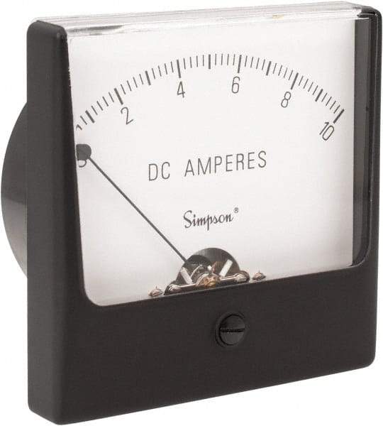Simpson Electric - Analog, DC Ammeter, Panel Meter - 60 Hz, 0.005 Ohms at 60 Hz - USA Tool & Supply