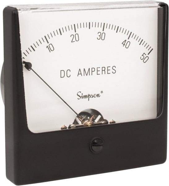 Simpson Electric - Analog, DC Ammeter, Panel Meter - 60 Hz, 0.001 Ohms at 60 Hz - USA Tool & Supply