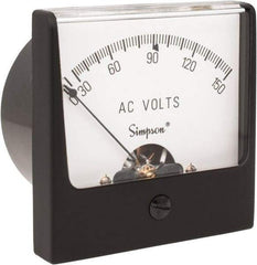 Simpson Electric - Analog, AC Voltmeter, Panel Meter - 60 Hz, 25000 Ohms at 60 Hz, 150 VAC - USA Tool & Supply