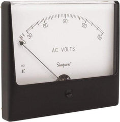 Simpson Electric - Analog, AC Voltmeter, Panel Meter - 60 Hz, 25000 Ohms at 60 Hz, 150 VAC - USA Tool & Supply