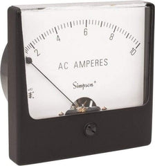 Simpson Electric - Analog, AC Ammeter, Panel Meter - 60 Hz, 0.004 Ohms at 60 Hz - USA Tool & Supply