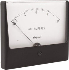 Simpson Electric - Analog, AC Ammeter, Panel Meter - 60 Hz, 0.004 Ohms at 60 Hz - USA Tool & Supply