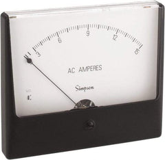 Simpson Electric - Analog, AC Ammeter, Panel Meter - 60 Hz, 0.0025 Ohms at 60 Hz - USA Tool & Supply