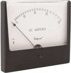 Simpson Electric - Analog, AC Ammeter, Panel Meter - 60 Hz, 0.002 Ohms at 60 Hz - USA Tool & Supply