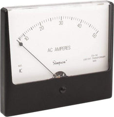 Simpson Electric - Analog, AC Ammeter, Panel Meter - 60 Hz, 0.008 Ohms at 60 Hz - USA Tool & Supply