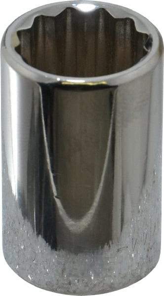 Blackhawk by Proto - 1/2" Drive, Standard Hand Socket - 12 Points, 1-1/2" OAL, Chrome Finish - USA Tool & Supply