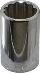 Blackhawk by Proto - 1/2" Drive, Standard Hand Socket - 12 Points, 1-1/2" OAL, Chrome Finish - USA Tool & Supply