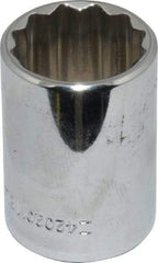 Blackhawk by Proto - 1/2" Drive, Standard Hand Socket - 12 Points, 1-1/2" OAL, Chrome Finish - USA Tool & Supply