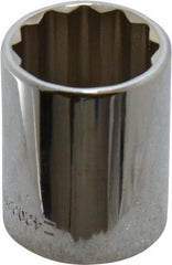 Blackhawk by Proto - 1/2" Drive, Standard Hand Socket - 12 Points, 1-1/2" OAL, Chrome Finish - USA Tool & Supply