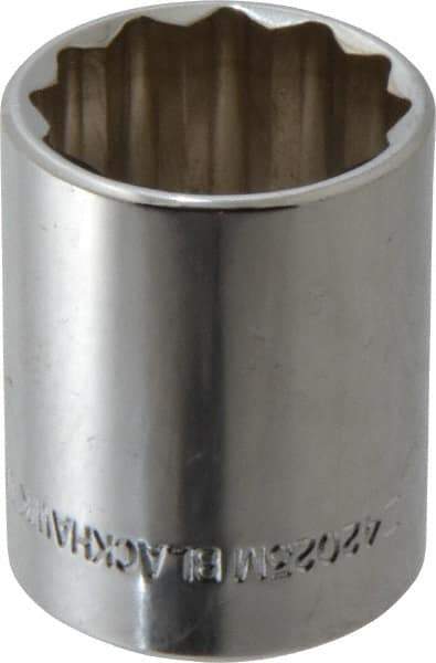Blackhawk by Proto - 1/2" Drive, Standard Hand Socket - 12 Points, 1-1/2" OAL, Chrome Finish - USA Tool & Supply