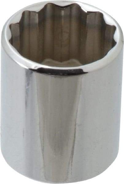 Blackhawk by Proto - 1/2" Drive, Standard Hand Socket - 12 Points, 1-1/2" OAL, Chrome Finish - USA Tool & Supply