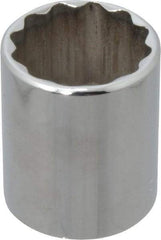 Blackhawk by Proto - 1/2" Drive, Standard Hand Socket - 12 Points, 1-3/4" OAL, Chrome Finish - USA Tool & Supply