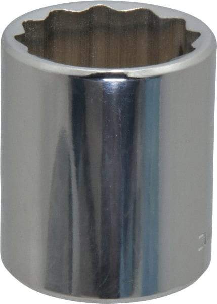 Blackhawk by Proto - 1/2" Drive, Standard Hand Socket - 12 Points, 1-3/4" OAL, Chrome Finish - USA Tool & Supply