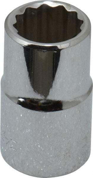 Blackhawk by Proto - 1/2" Drive, Standard Hand Socket - 12 Points, 1-1/2" OAL, Chrome Finish - USA Tool & Supply