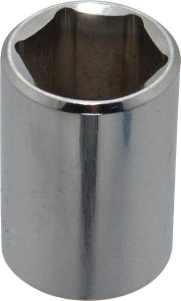 Blackhawk by Proto - 1/2" Drive, Standard Hand Socket - 6 Points, 1-1/2" OAL, Chrome Finish - USA Tool & Supply