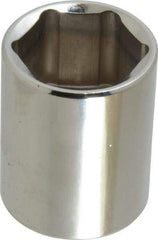 Blackhawk by Proto - 1/2" Drive, Standard Hand Socket - 6 Points, 1-1/2" OAL, Chrome Finish - USA Tool & Supply