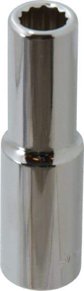 Blackhawk by Proto - 1/2" Drive, Deep Hand Socket - 12 Points, 3-3/32" OAL, Chrome Finish - USA Tool & Supply