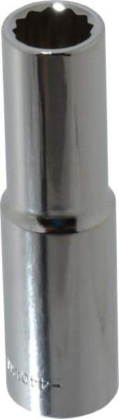 Blackhawk by Proto - 1/2" Drive, Deep Hand Socket - 12 Points, 3-3/32" OAL, Chrome Finish - USA Tool & Supply