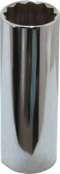 Blackhawk by Proto - 1/2" Drive, Deep Hand Socket - 12 Points, 3-3/32" OAL, Chrome Finish - USA Tool & Supply