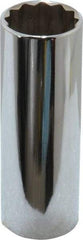 Blackhawk by Proto - 1/2" Drive, Deep Hand Socket - 12 Points, 3-3/32" OAL, Chrome Finish - USA Tool & Supply