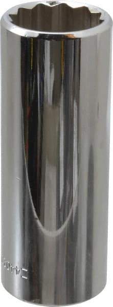 Blackhawk by Proto - 1/2" Drive, Deep Hand Socket - 12 Points, 3-3/32" OAL, Chrome Finish - USA Tool & Supply