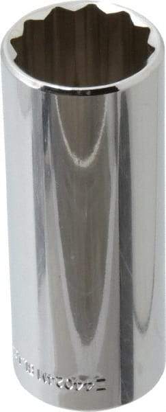 Blackhawk by Proto - 1/2" Drive, Deep Hand Socket - 12 Points, 3-3/32" OAL, Chrome Finish - USA Tool & Supply