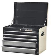 Blackhawk by Proto - 1 Compartment 5 Drawer Top Tool Chest - 27" Wide x 18" Deep x 19" High, Steel, Black - USA Tool & Supply