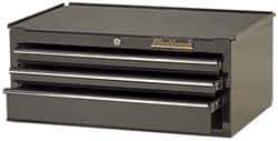 Blackhawk by Proto - 3 Drawer Intermediate Tool Chest - 27" Wide x 18" Deep x 11-1/2" High, Steel, Black - USA Tool & Supply